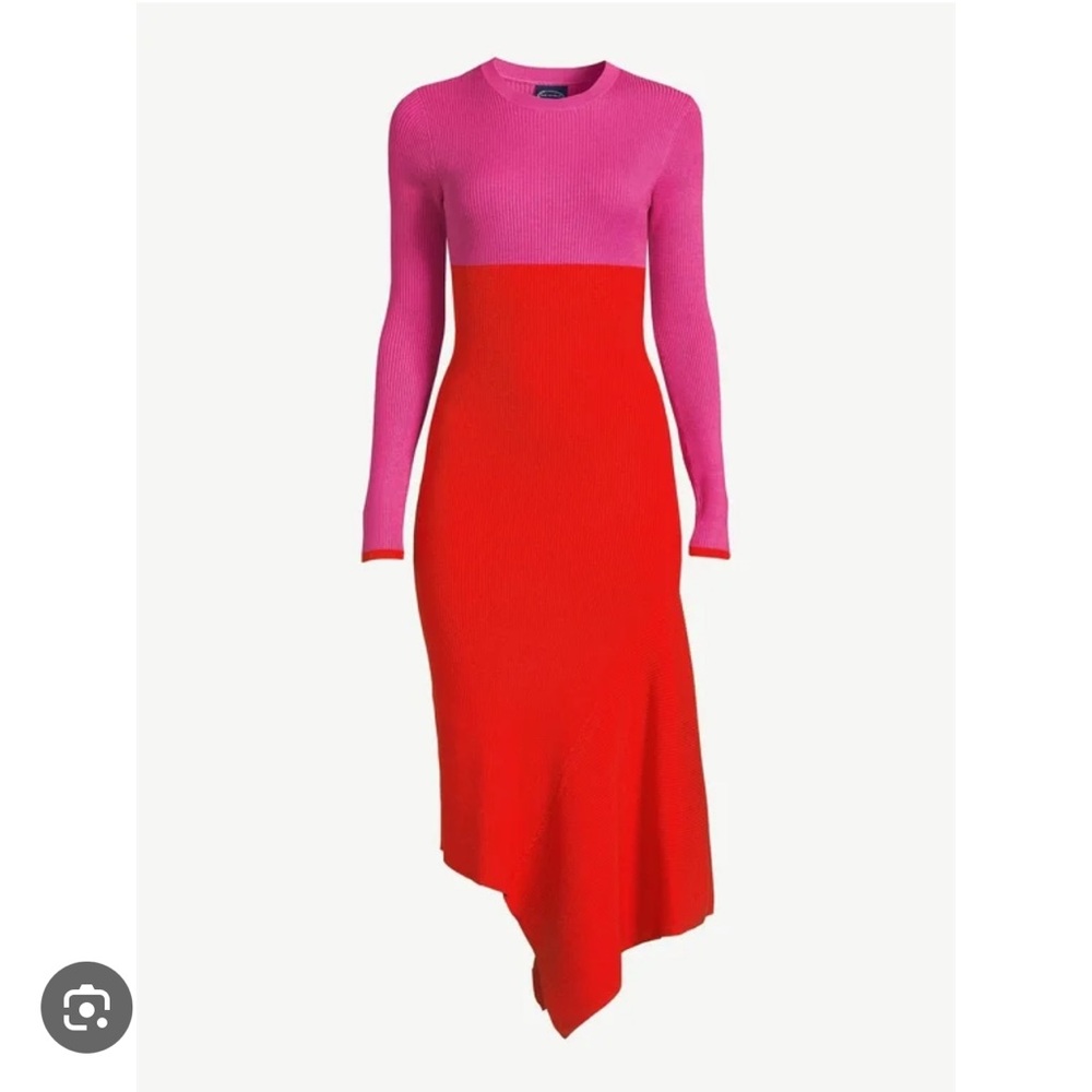 Sweater dress - two tone